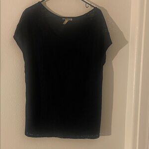 Carol Rose Classic Black Short Sleeve Top